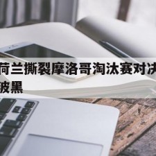 爱游戏官网-荷兰撕裂摩洛哥淘汰赛对决波黑()